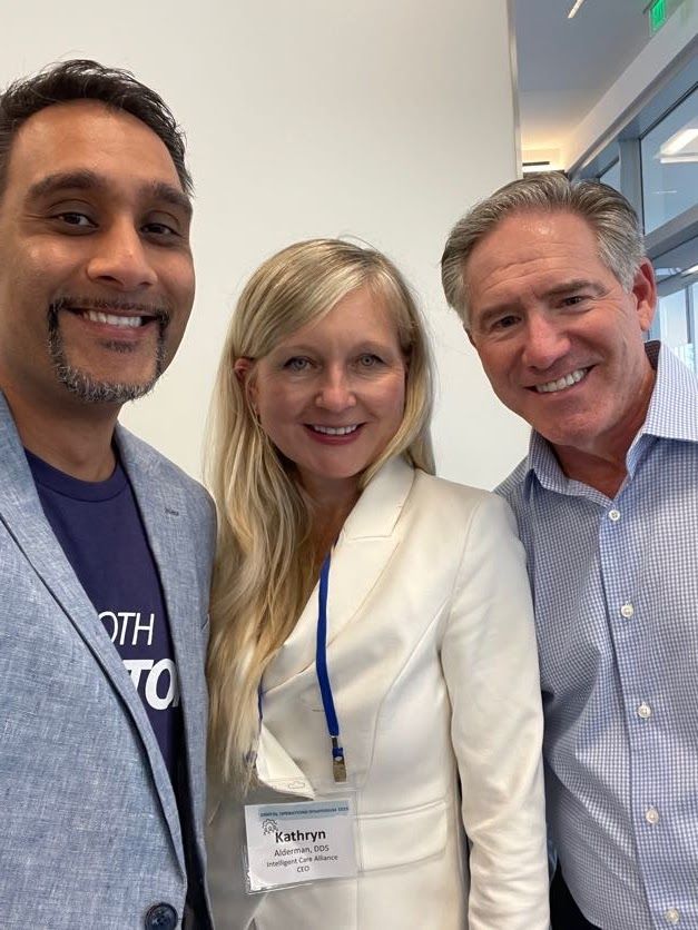 Santosh Patel, Dr. Kathryn Alderman and Dr. Charles Moser at the Dental Operations Symposium
